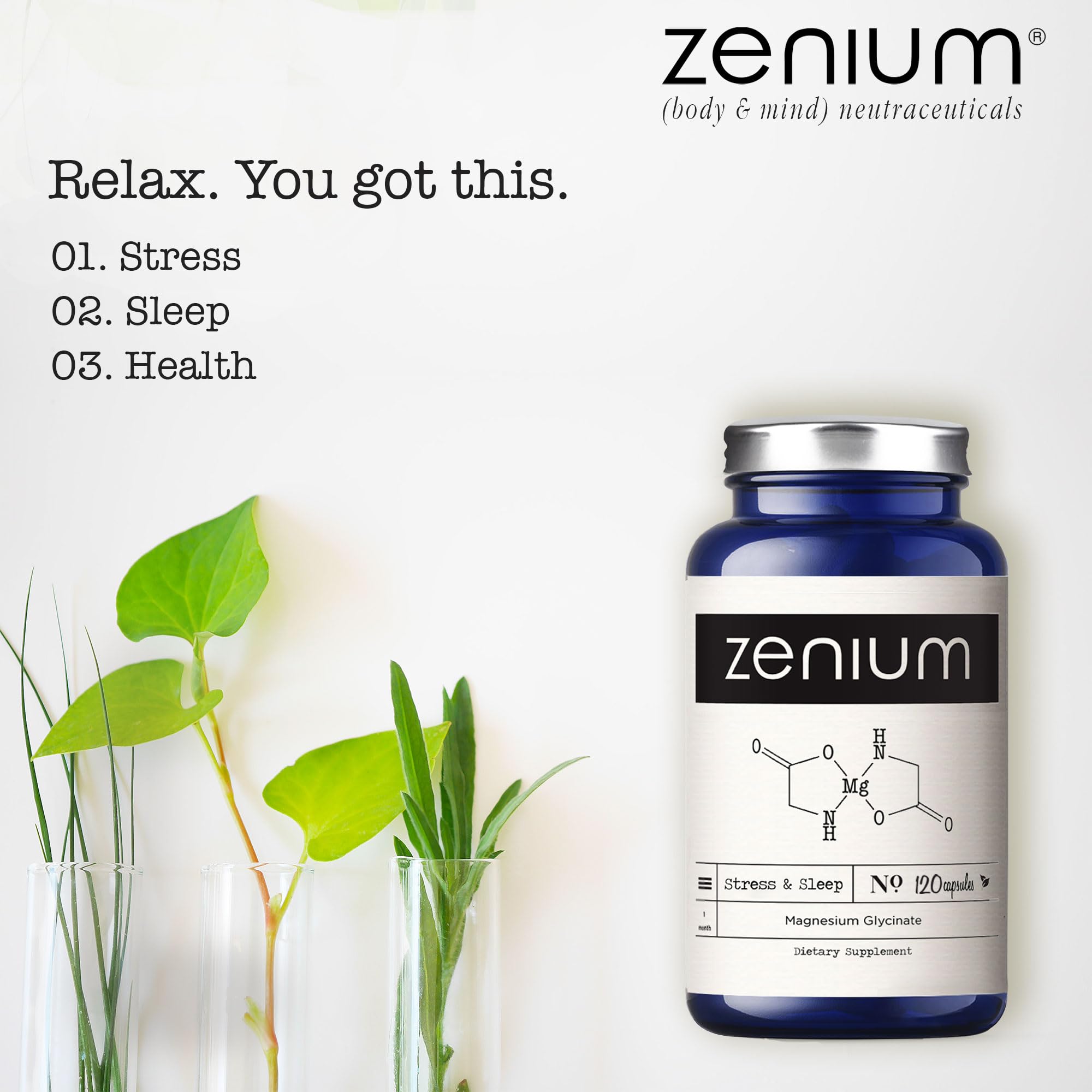 Zenium USA-made GMP-certified seal on packaging, quality assurance.