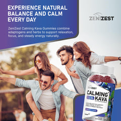 Blueberry-flavored ZeniZest gummies emphasize vegan, gluten-free clean label and calm benefits