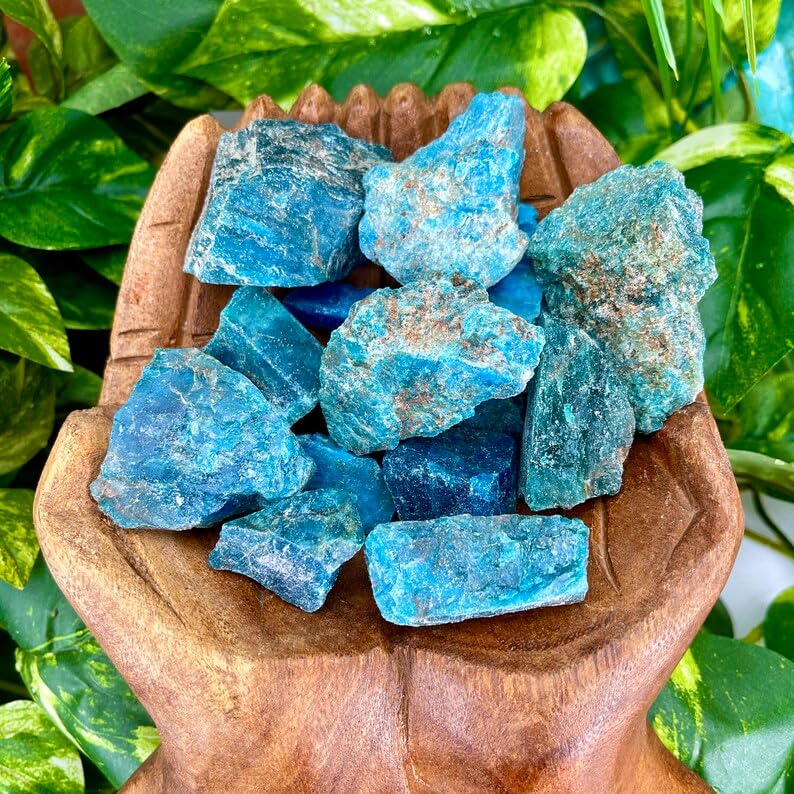 Zenkeeper Apatite crystal stone shows translucent surface catching light beautifully.