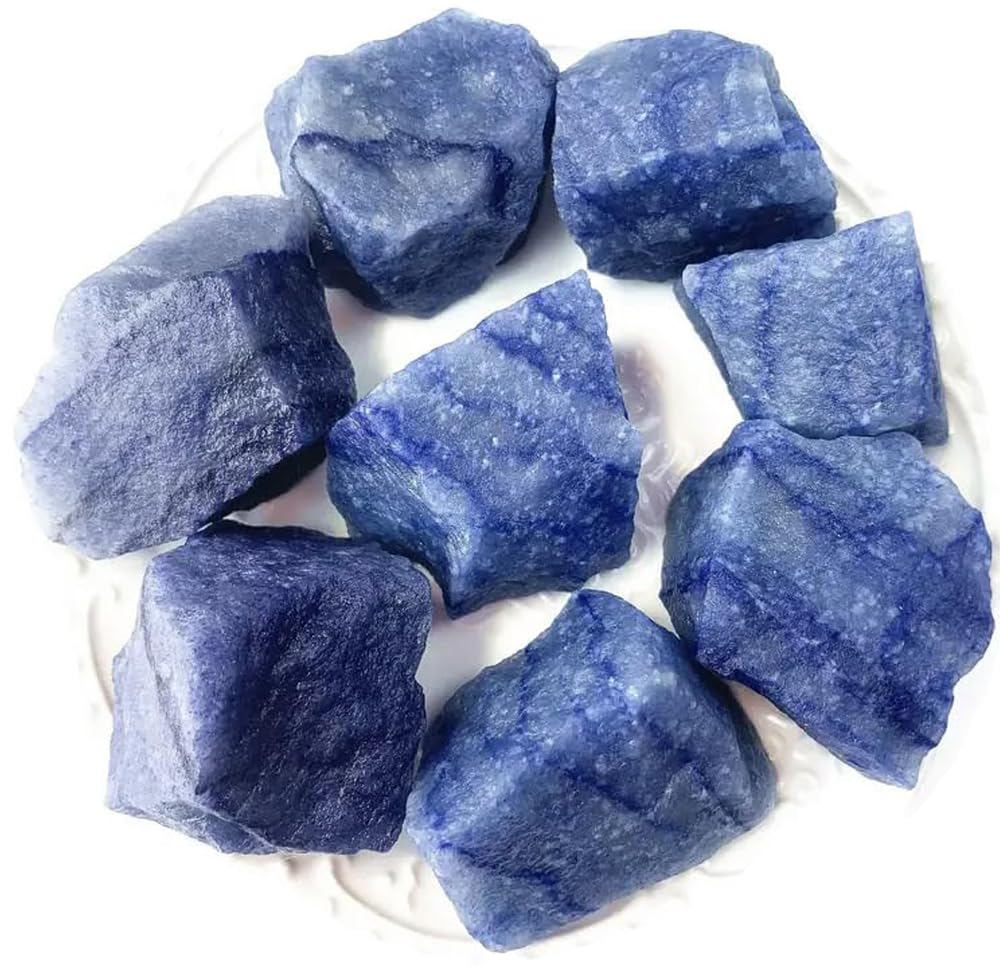 Zenkeeper Blue Aventurine Crystal Stone rough 1lb for calming energy in spaces