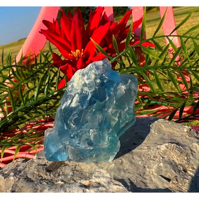 Zenkeeper Blue Fluorite Stone decor display idea for living spaces