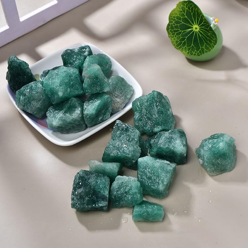 Zenkeeper Green Strawberry Crystal bulk stones ready for collection and crafts.