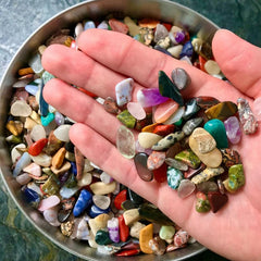 Zenkeeper irregular quartz chips add natural texture to mosaics and art