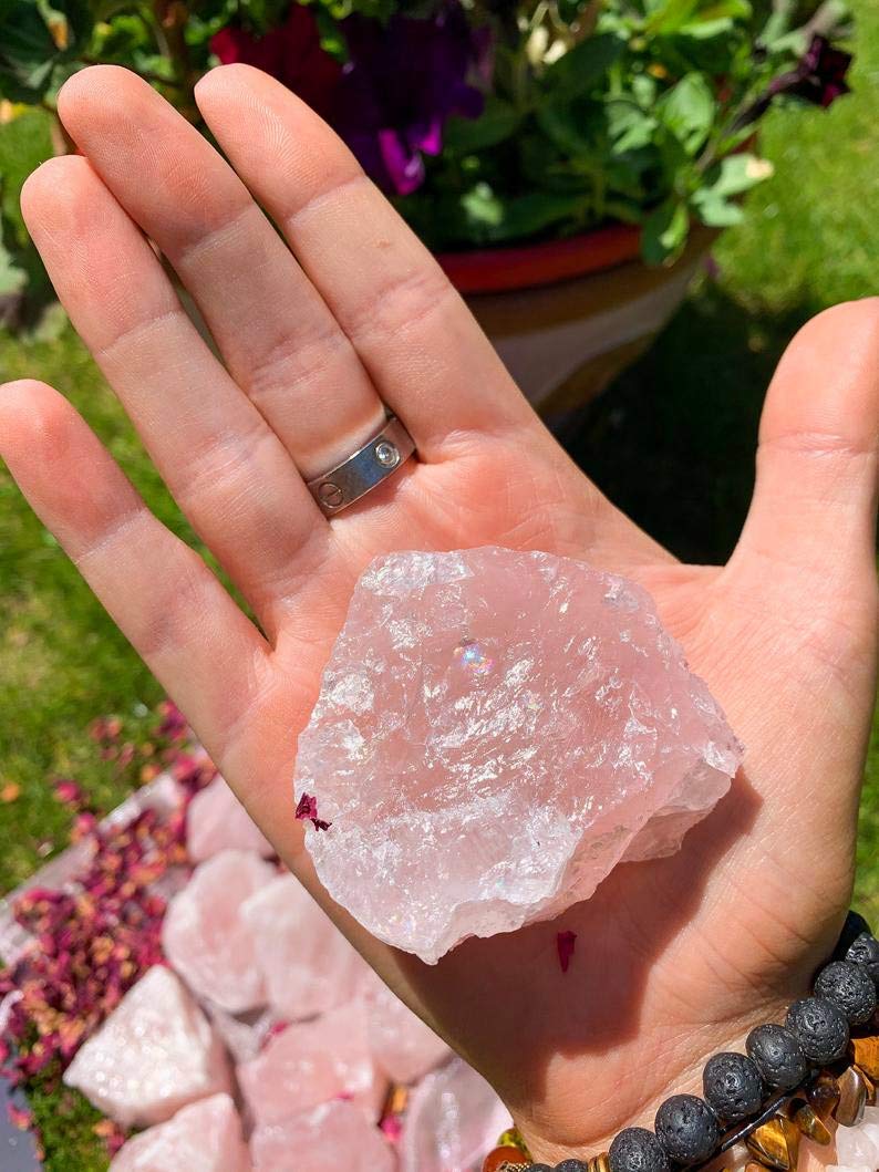 Zenkeeper rose quartz fountain-decor stone for garden or water feature aesthetics