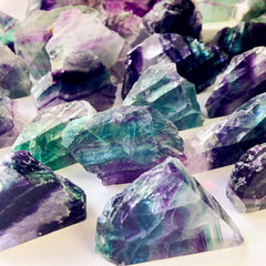 Zenkeeper rough fluorite stone for meditation and focus.