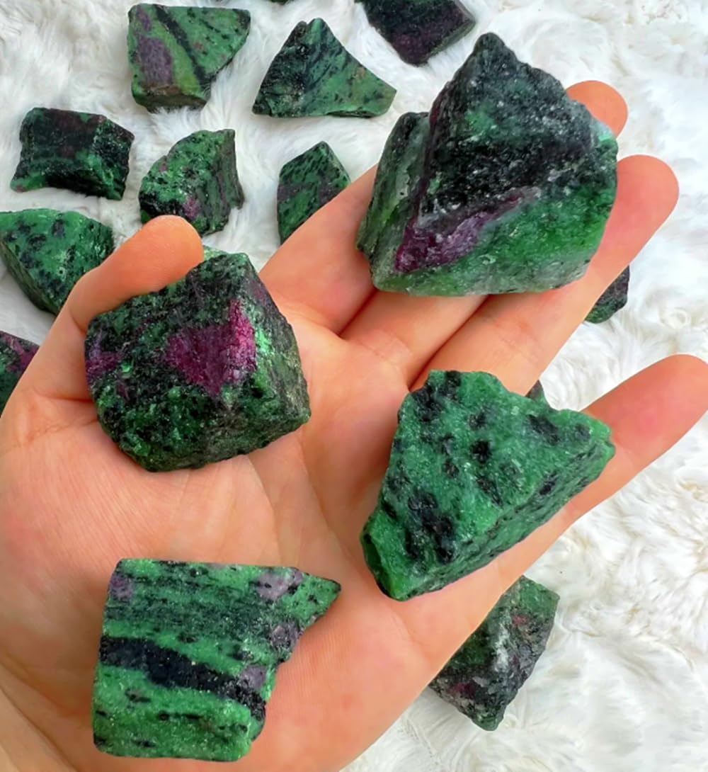 Zenkeeper Ruby Zoisite healing energy stones for energy balance and flow.