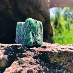Zenkeeper Ruby Zoisite meditation crystal for focus and mindful practice.