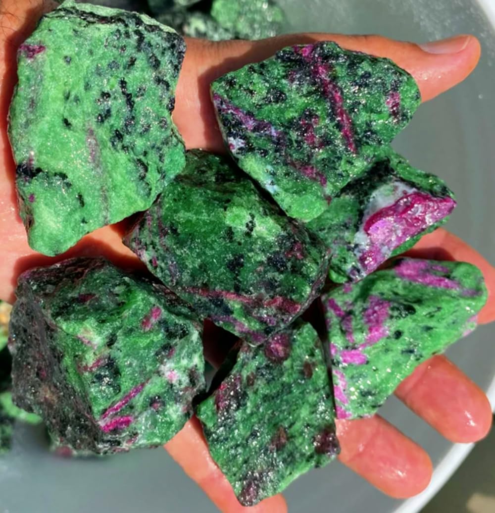 Zenkeeper Ruby Zoisite tumbling crystals for polishing projects and color enhancement.