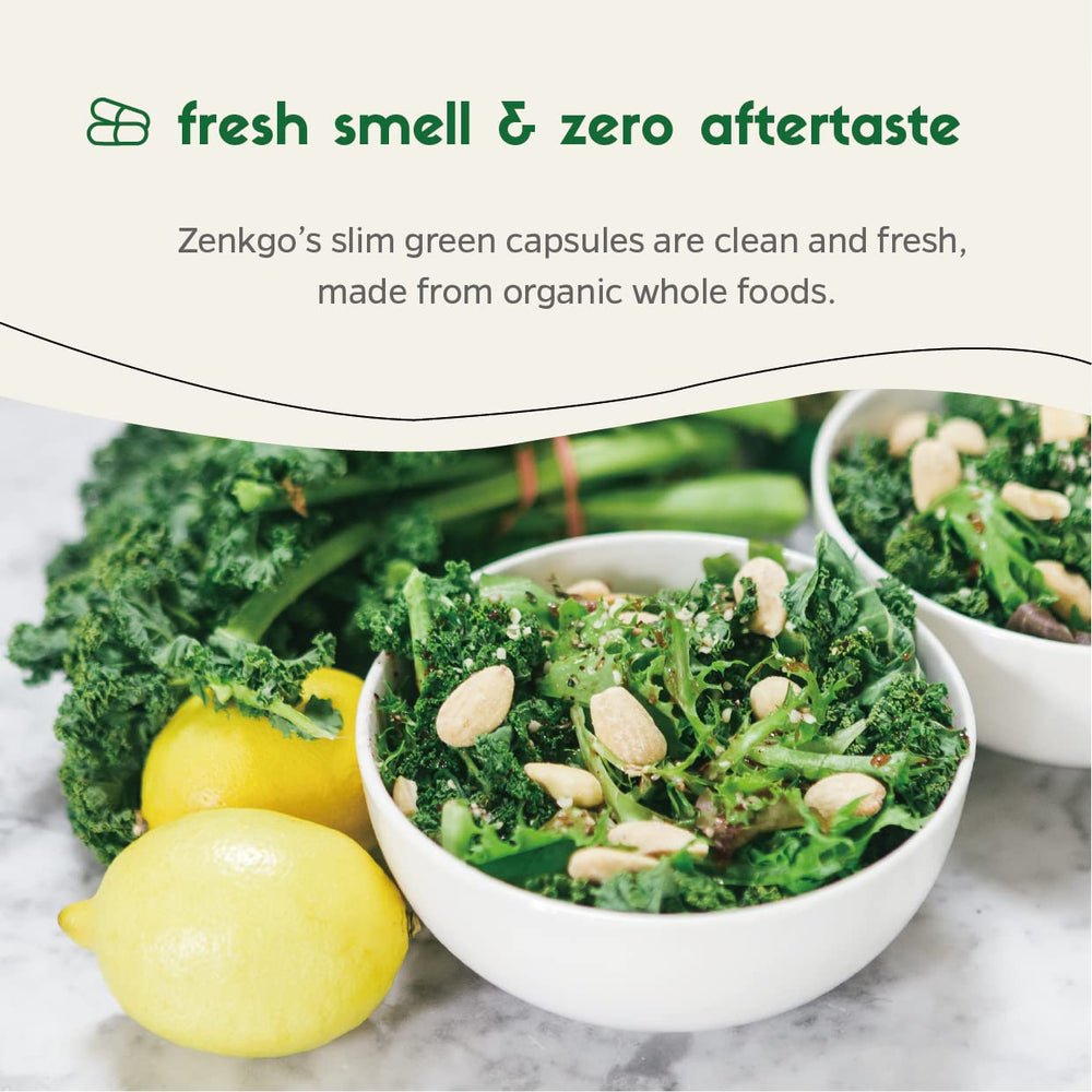 Zenkgo daily vitamins bottle shows mineral complex for skin.