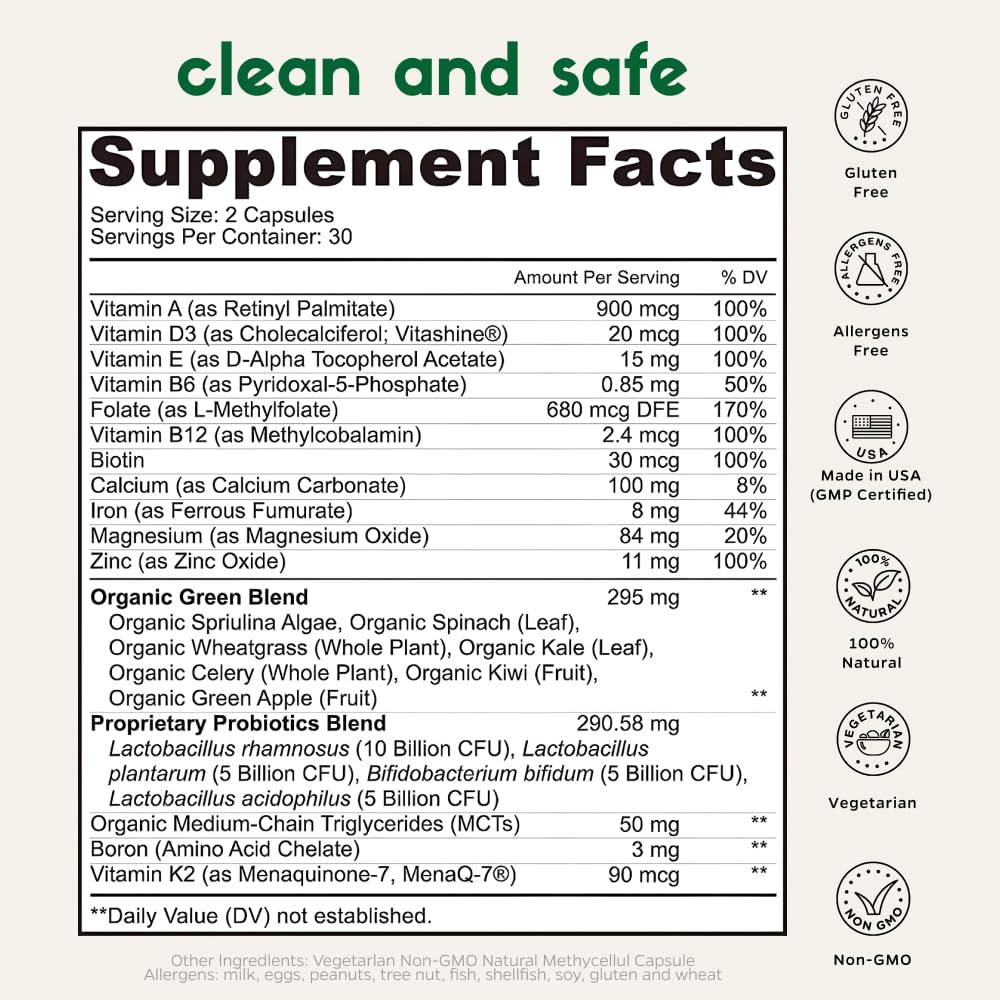 Non-GMO, gluten-free formula on packaging for allergy-conscious wellness.
