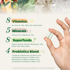 Zenkgo probiotics bottle highlighting gut health and immune support.