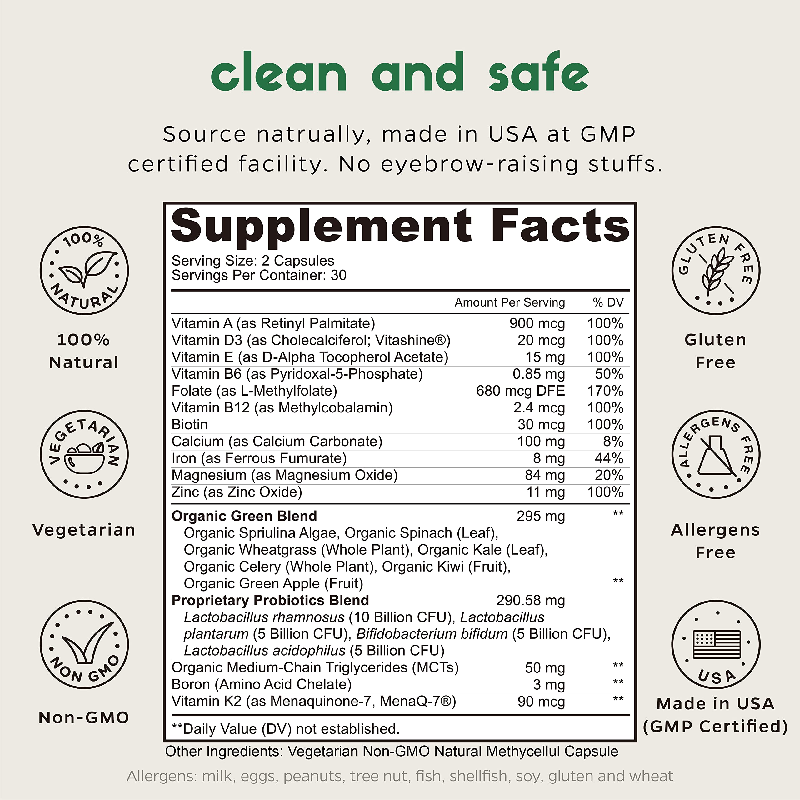 Zenkgo bottle back label shows nutrition details and vegan D3 MK-7.