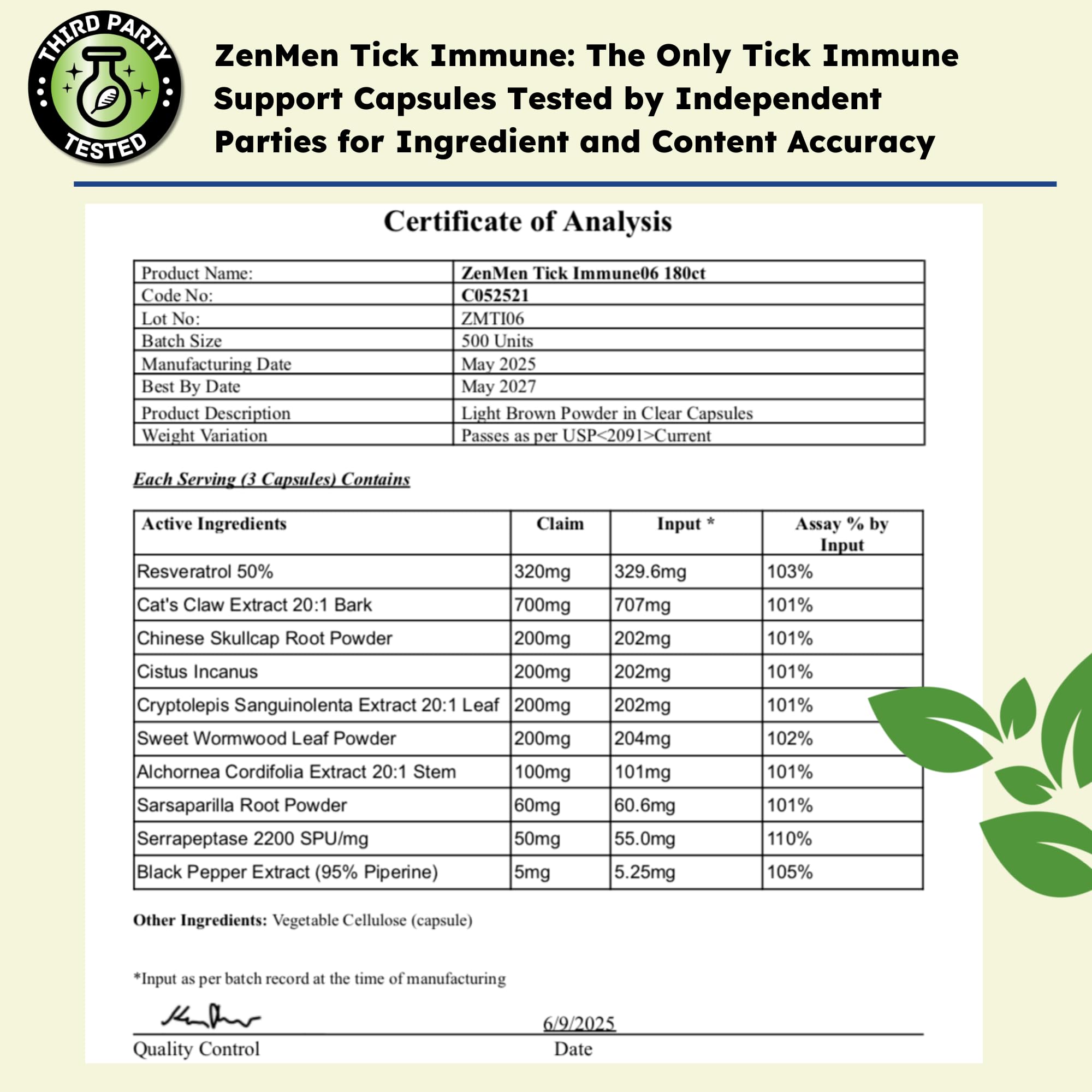 Zenmen Daily Tick Guard made in the USA badge on packaging