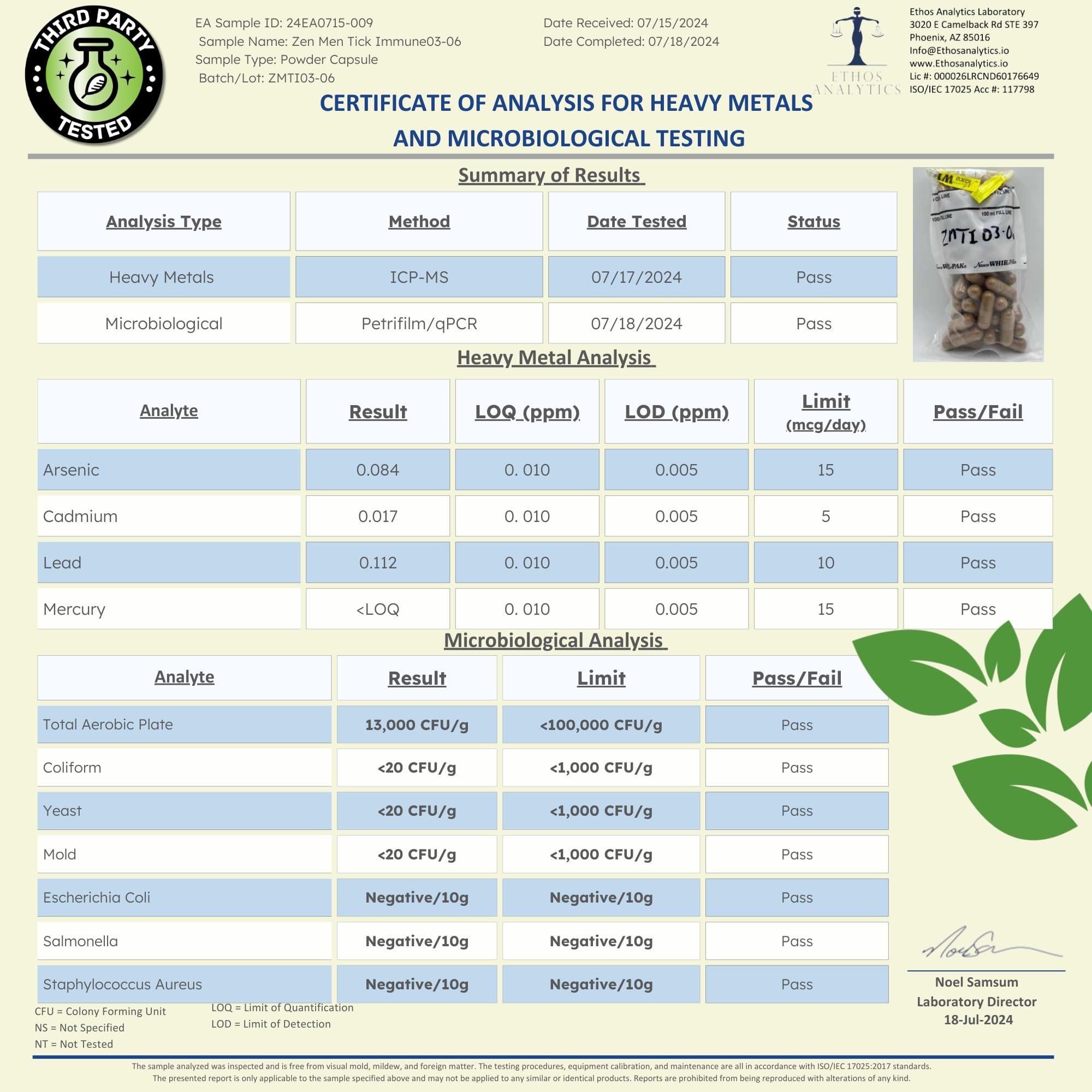 Zenmen Daily Tick Guard vegan tablets on a bright countertop