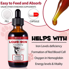 Zenpaws Liquid Iron dosing spoon showing easy measurement for pet feeding.