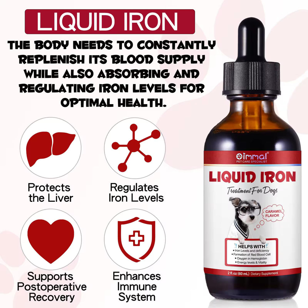 Zenpaws Liquid Iron in dog food mix blending into meals for nutrition.