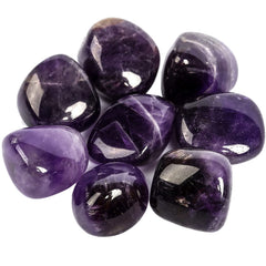 ZenQ amethyst stones, tumbled 35–50mm, ideal for meditation and altar displays.