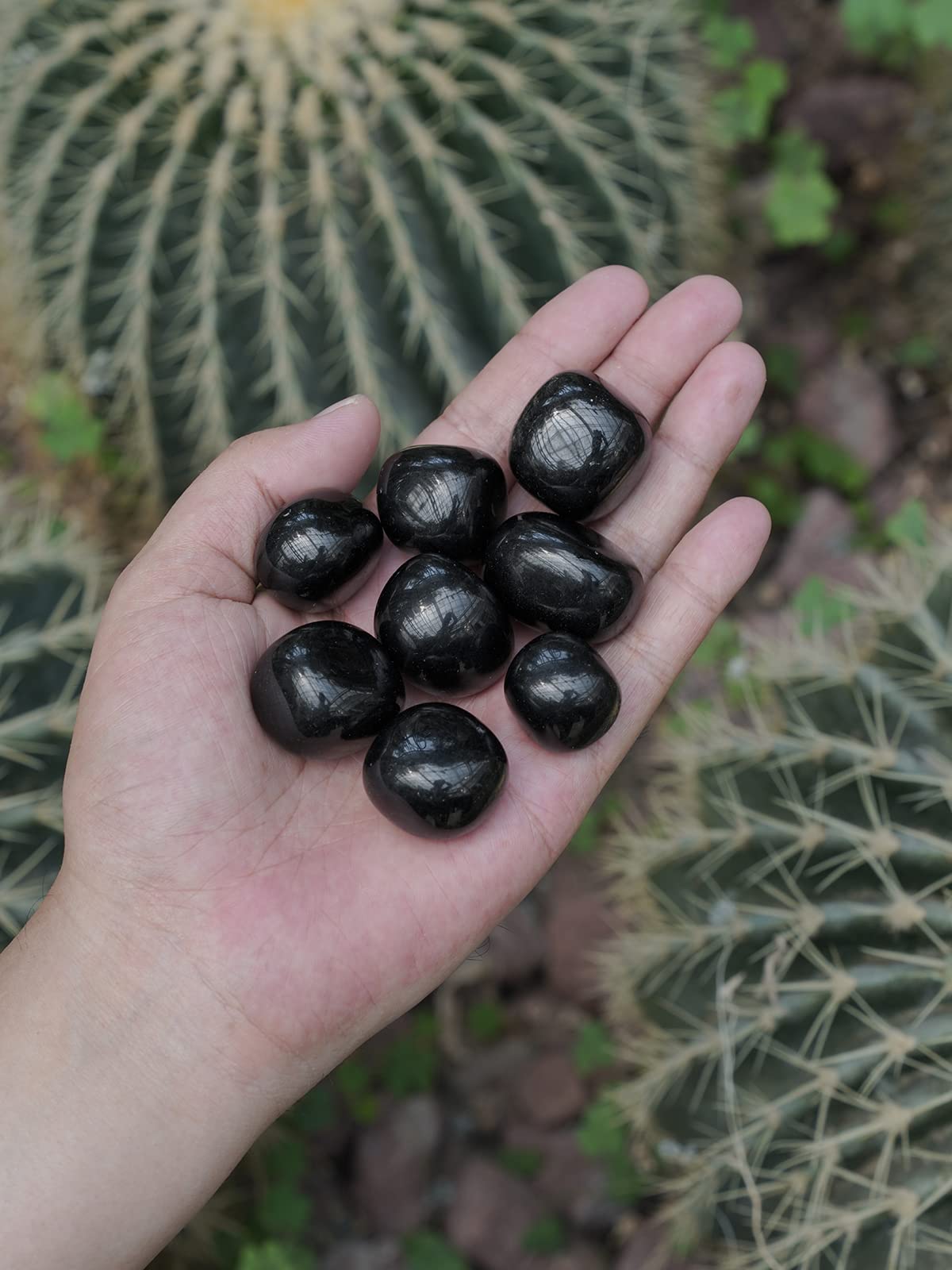 ZenQ obsidian stones from Mexico show natural volcanic glass texture.
