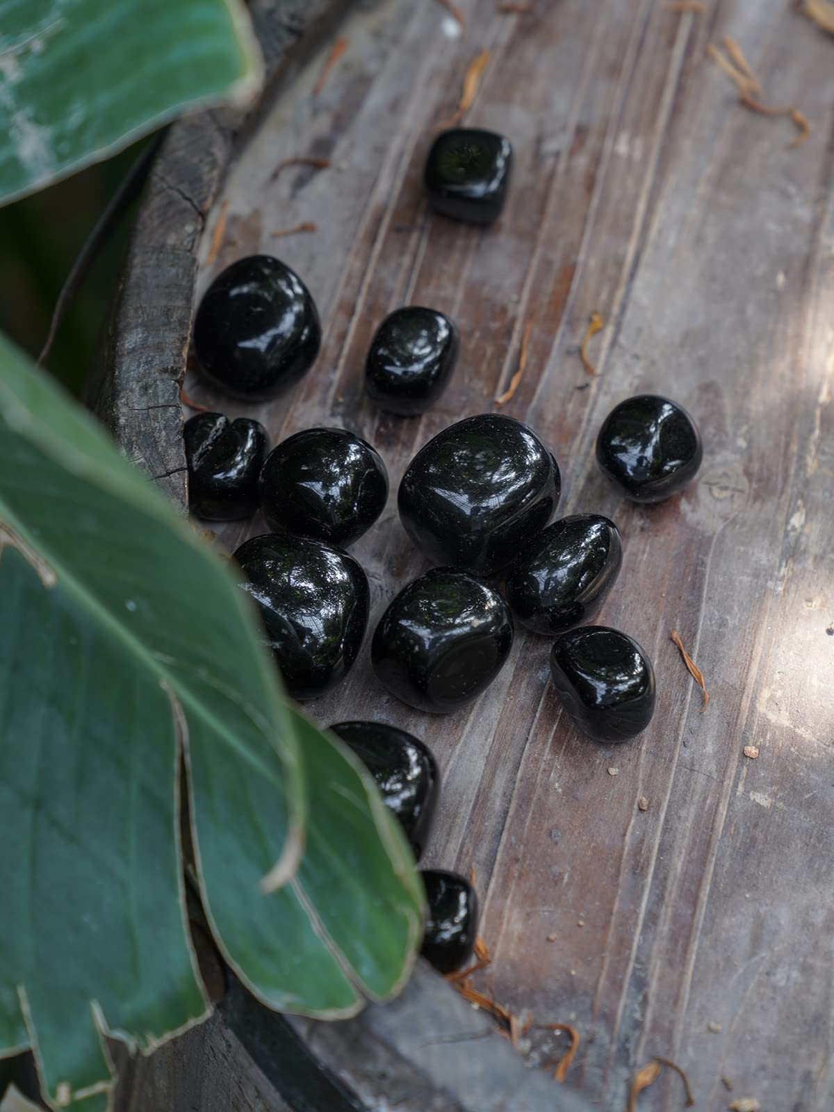 ZenQ polished, irregular obsidian shapes inviting tactile meditation.