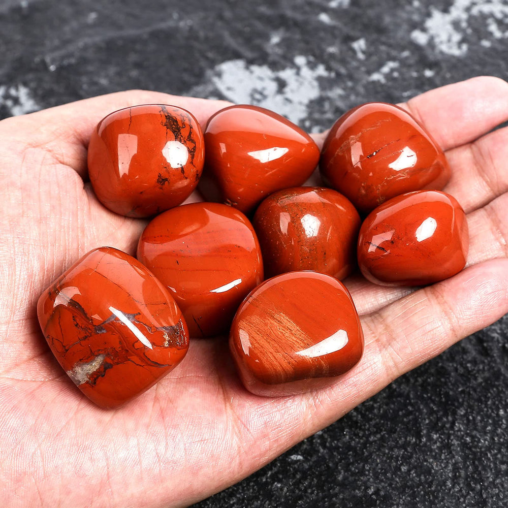 ZenQ polished irregular red jasper pieces ready for rituals