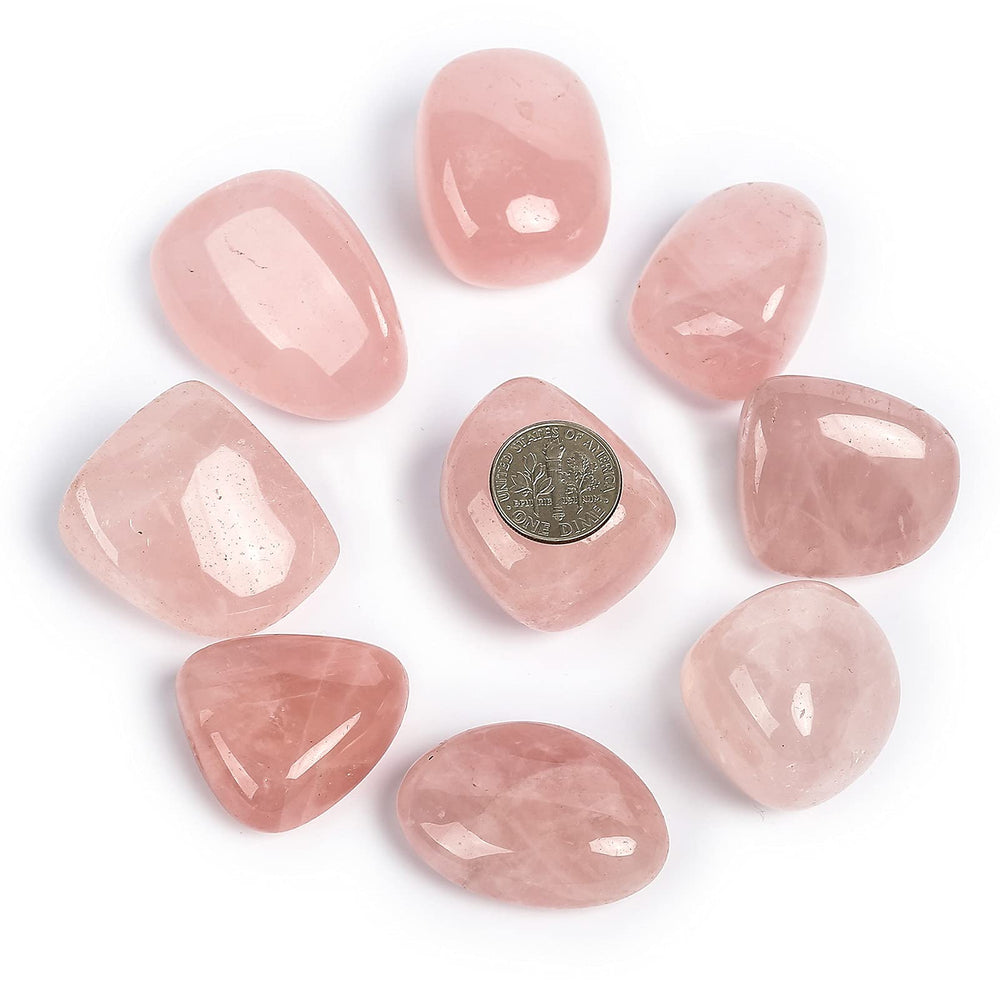 ZenQ rose quartz polished irregular stones for meditation sessions