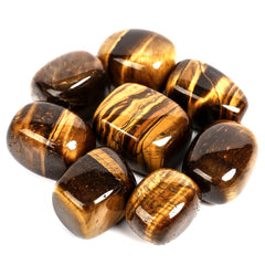 Close-up of ZenQ tigers eye with natural banding and warm glow for rituals.