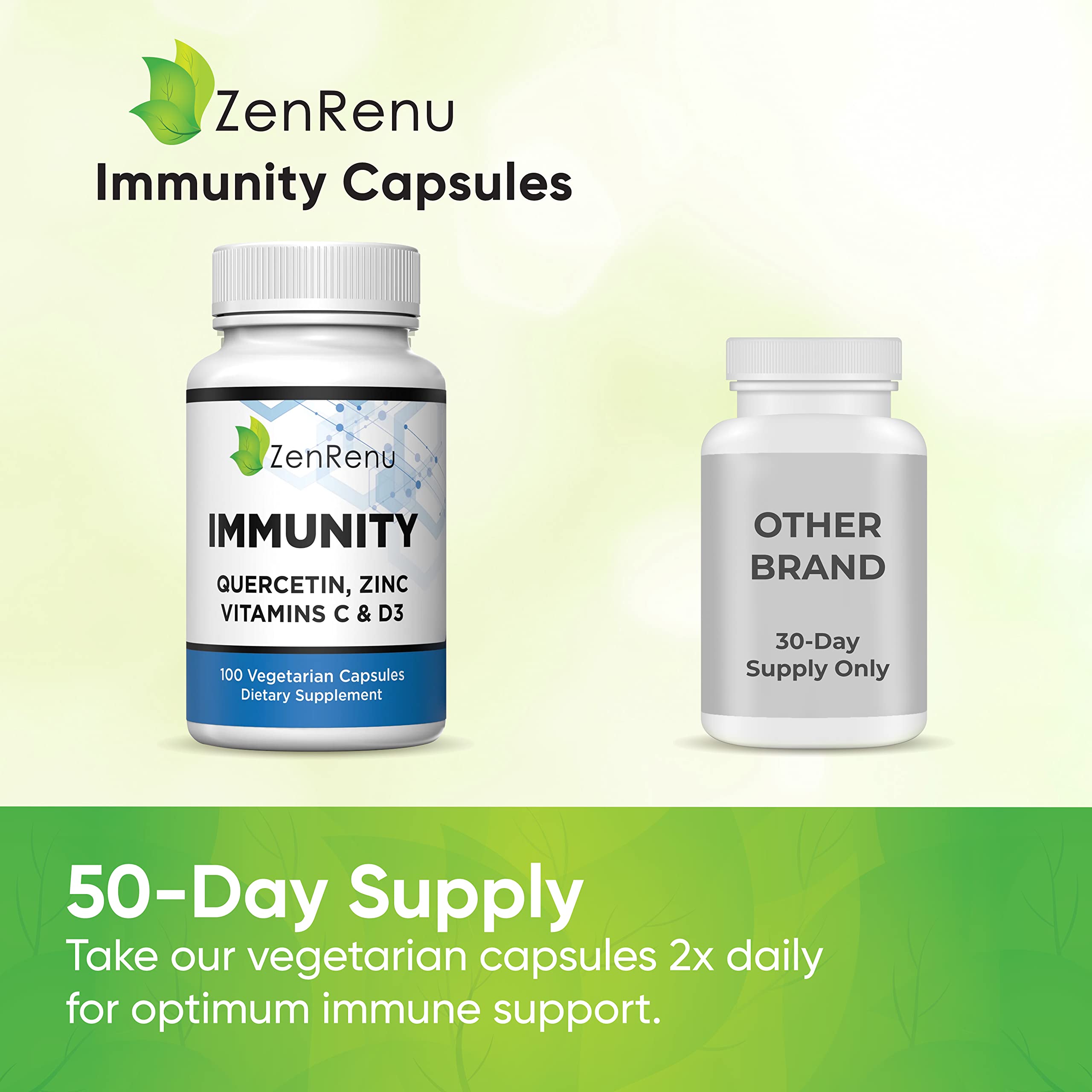 Zenrenu Vegetarian capsules in a pack for convenient daily dosing
