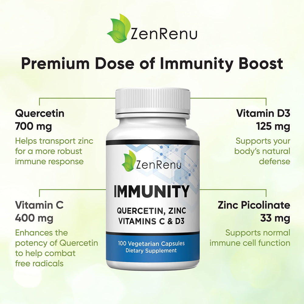 Zenrenu Zinc Picolinate capsules highlighting mineral balance for immune function