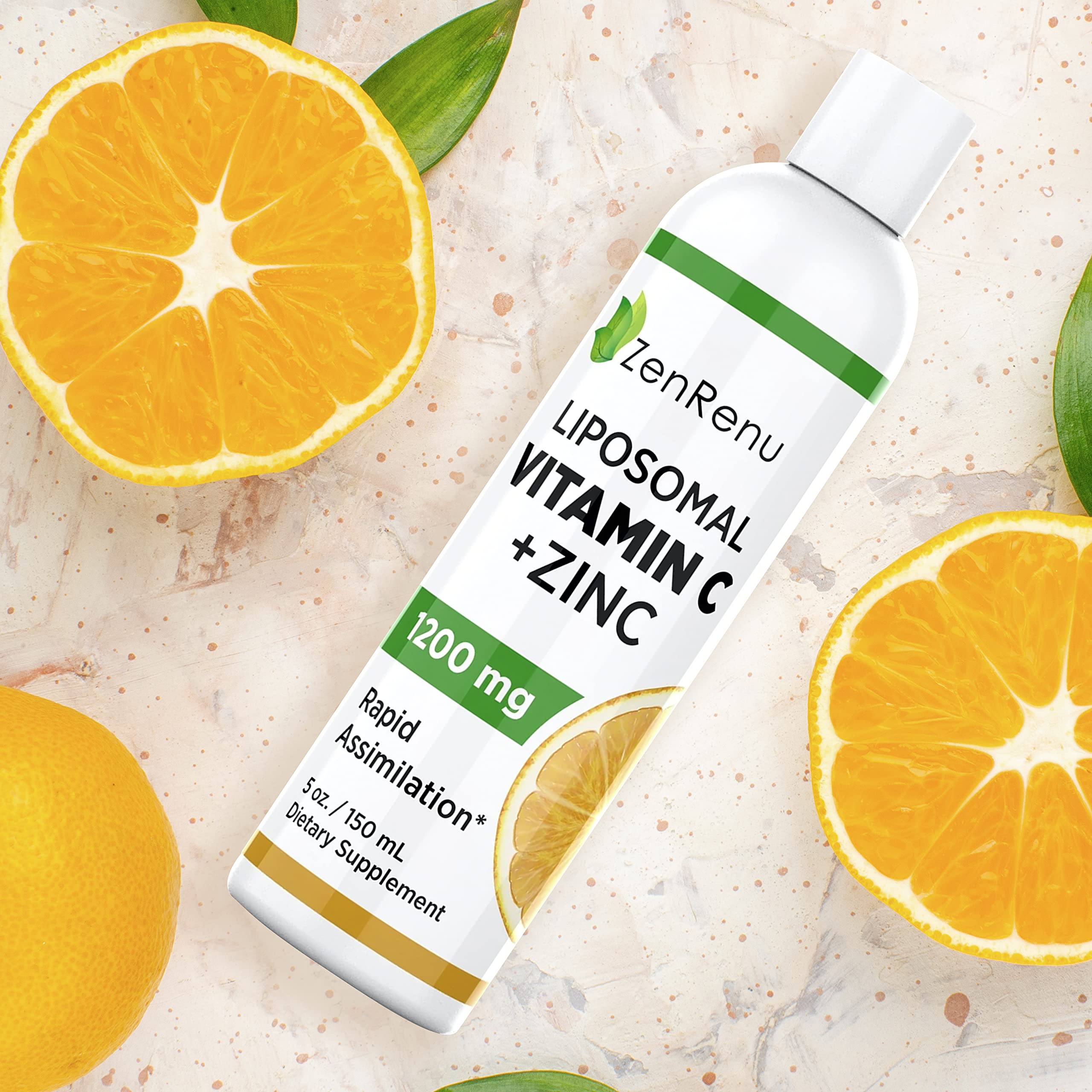Zenrenu liposomal vitamin C + zinc liquid USA made quality