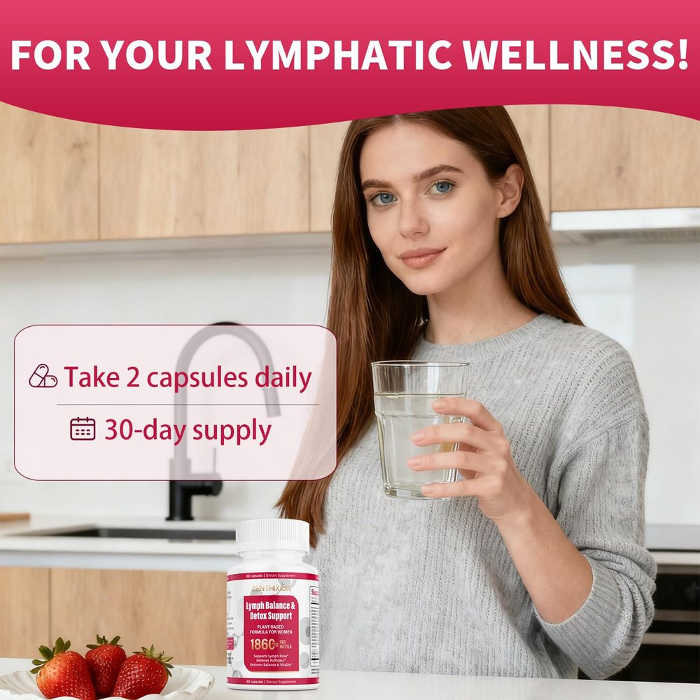 Zenthixion daily-use routine with capsules for daily lymphatic balance