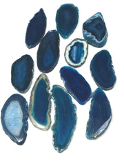 Zentron blue agate slice highlighting natural banding for crafts and art.