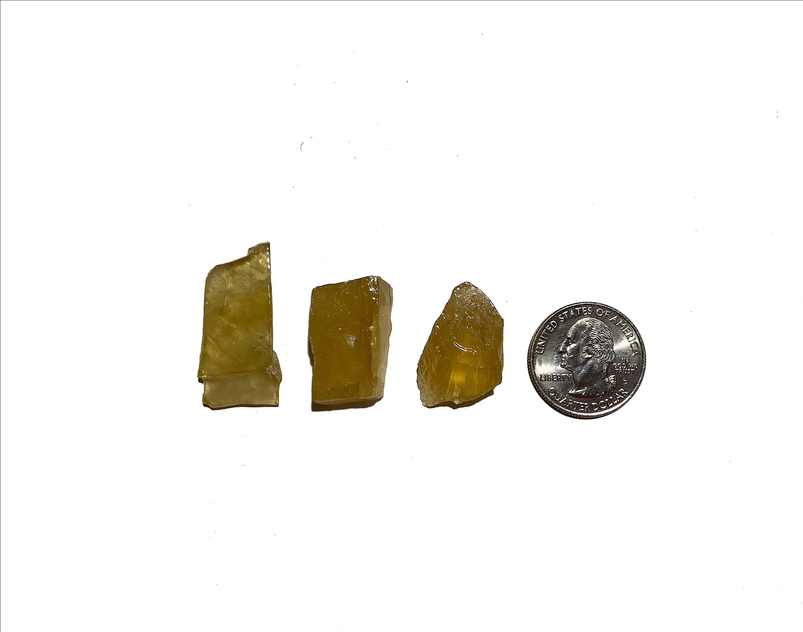 Zentron rough honey calcite suitable for cabbing and tumbling projects.