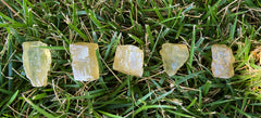 Zentron honey calcite used for meditation and chakra focus.