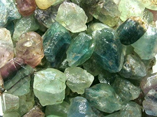 Zentron Crystal Collection natural fluorite rough stones with color variation for art.