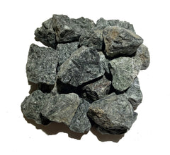 Zentron Crystal Collection rough black rutile pieces, varied shapes, ideal for cabbing projects.