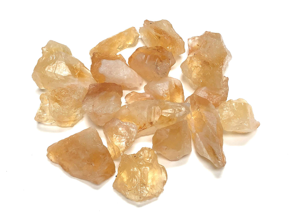 Zentron Crystal Collection rough citrine stones with velvet bag for secure storage