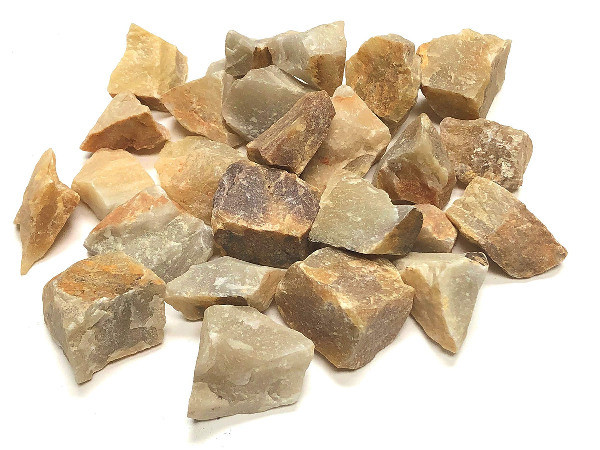 Zentron Crystal Collection yellow aventurine rough 1 inch stones for crafts and jewelry.
