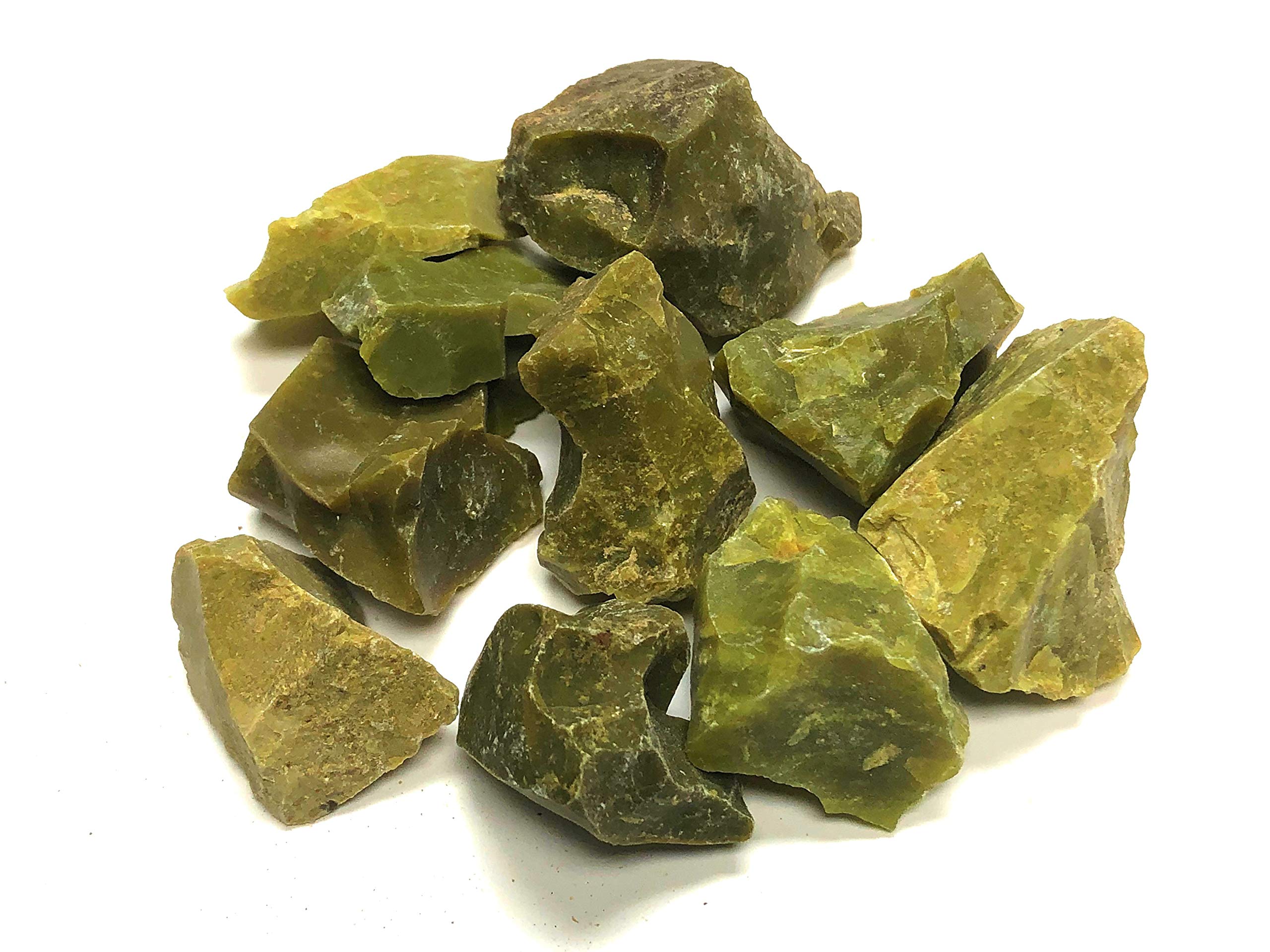 Zentron rough green opal stones for lapidary, decoration, and metaphysical use
