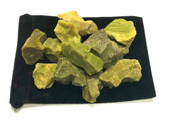 Zentron opal stones in velvet bag for protected storage and handling