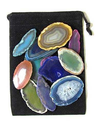 Zentron Crystals mixed-color agate slices ideal for home decor and creative crafts