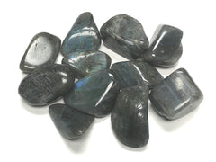 Zentron Labradorite stones in a velvet bag for easy storage and gifting.