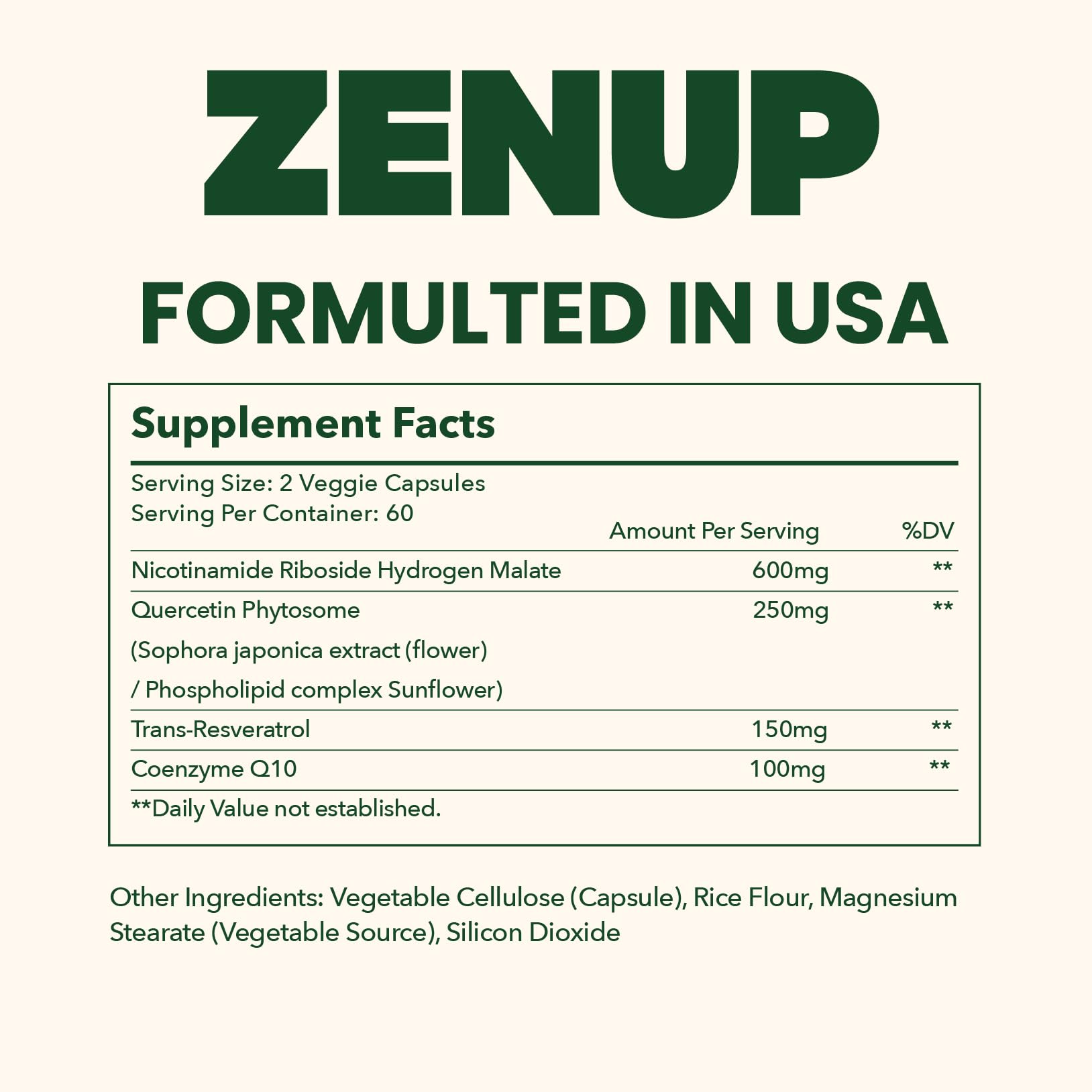 ZenUP NAD+ cap detail reveals coating for smooth swallowing
