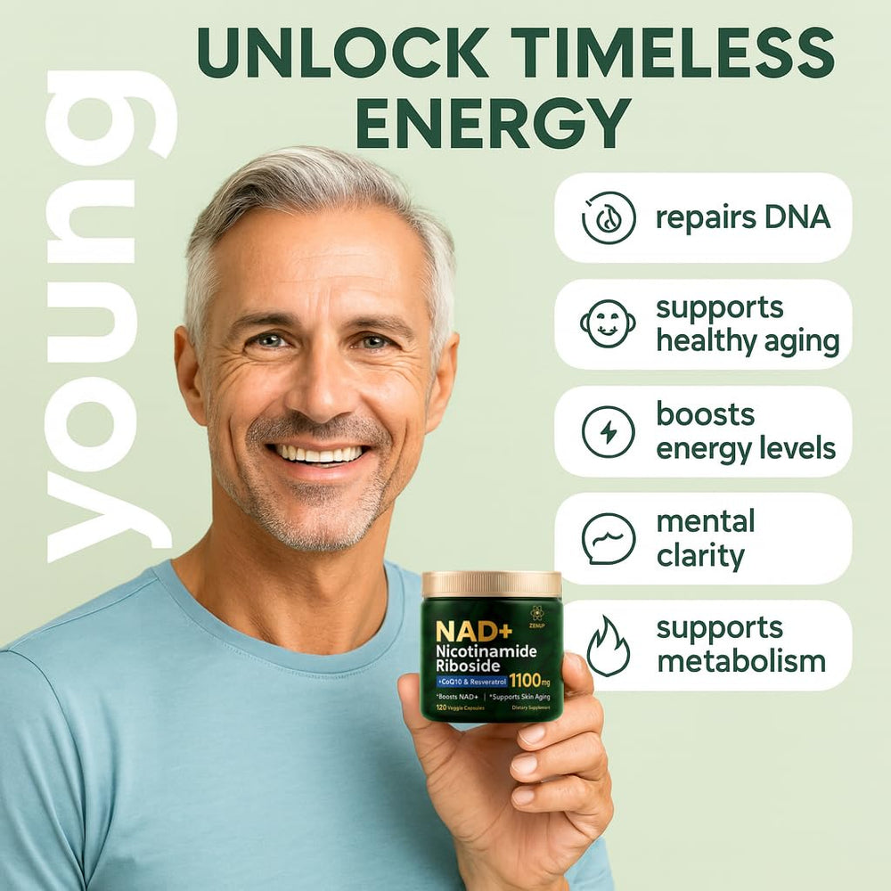 ZenUP NAD+ capsules close-up emphasizing easy daily intake