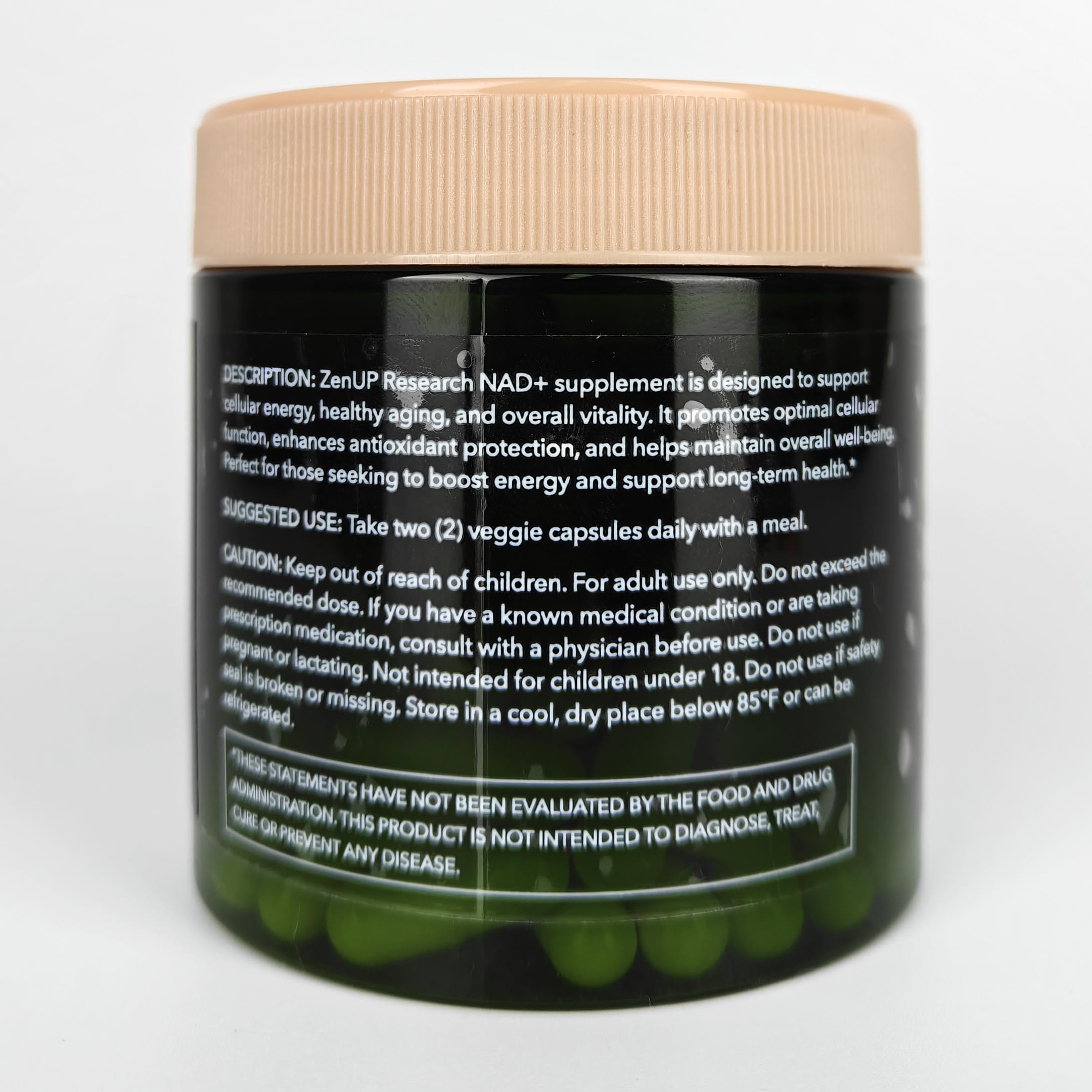 ZenUP NAD+ packaging art with lifestyle energy vibe