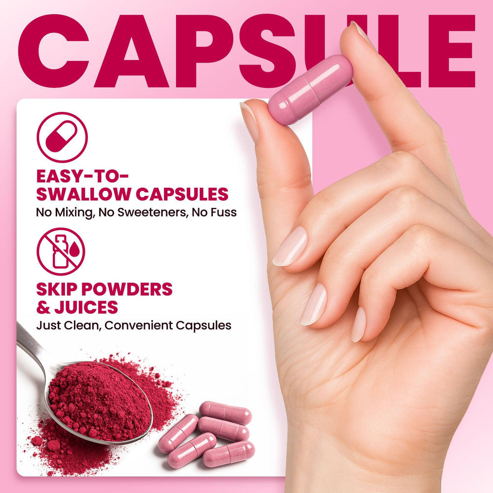 ZENVIVIAN Beetroot Capsules packaging open reveals a 60-capsule, one-month supply.