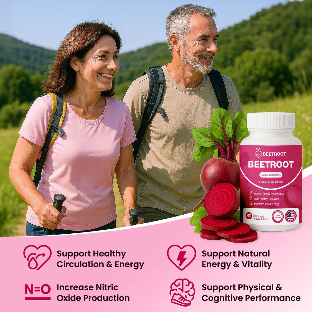 ZENVIVIAN Beetroot Capsules serving suggests two capsules daily for routine energy.