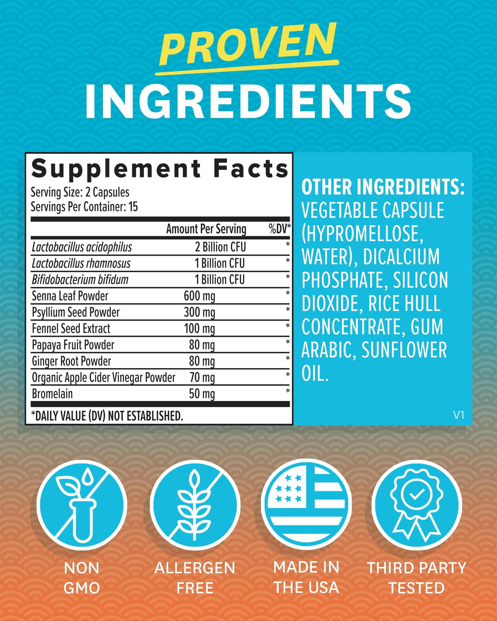 Zenwise Health bottle-in-use scene suggests 2-capsule nightly routine for 15-day cleanse.