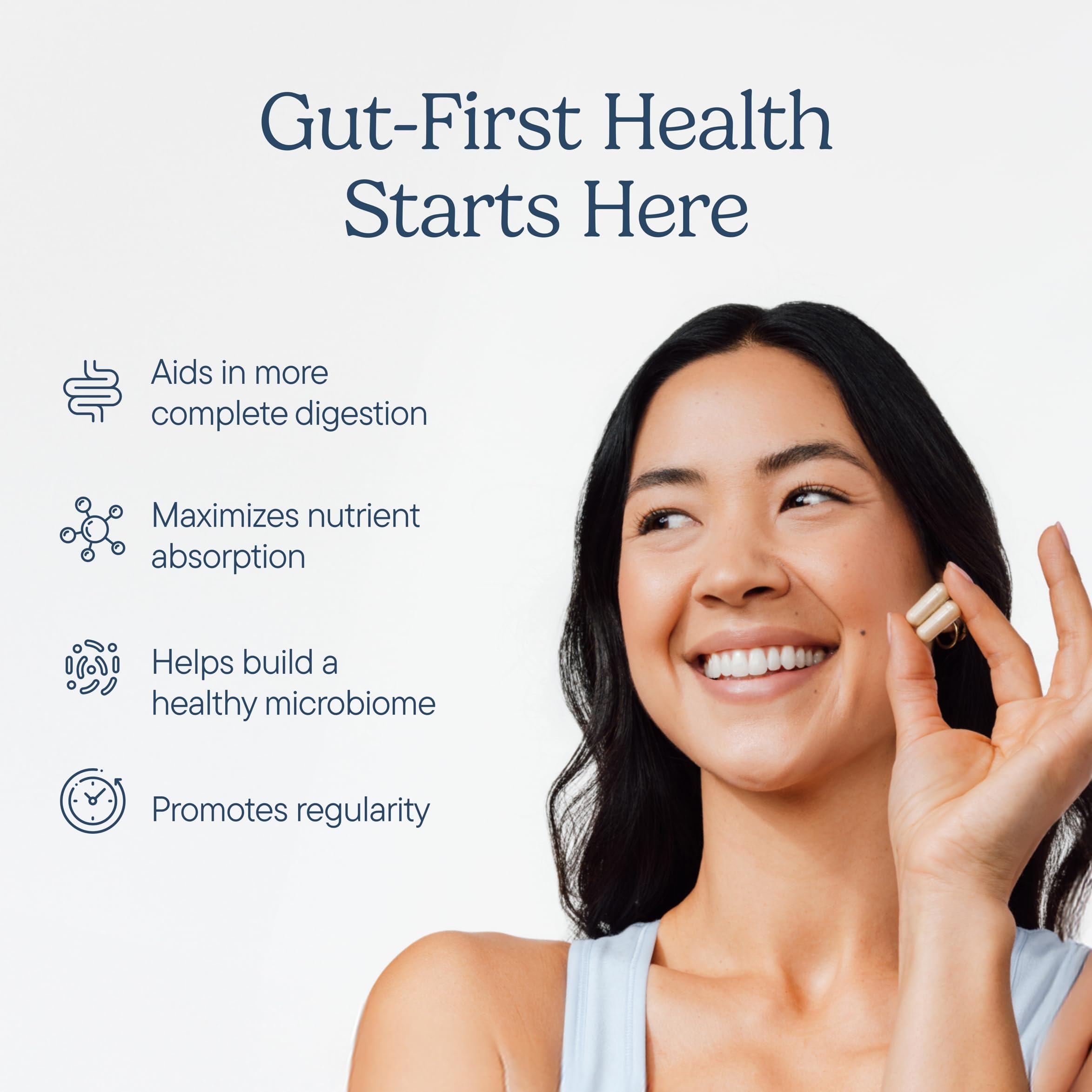 Zenwise Health Digestive Enzymes capsules close-up showing supplement texture.