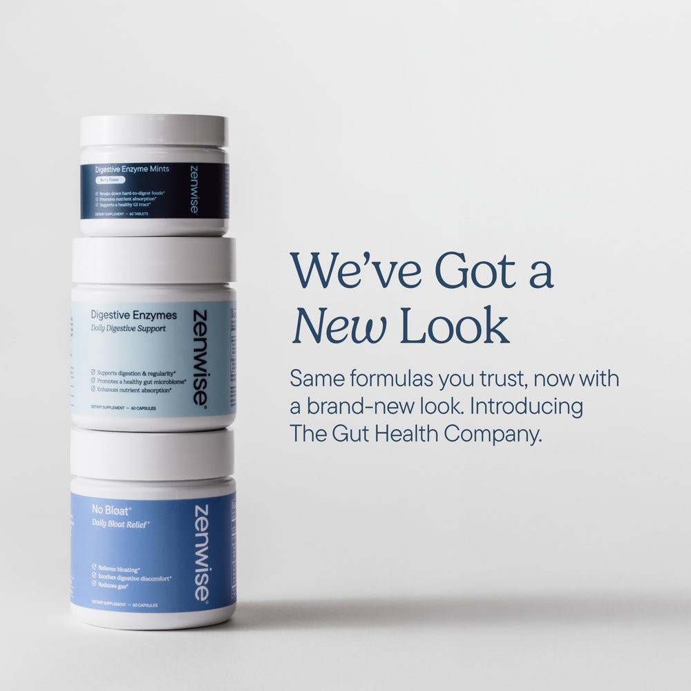 Zenwise Health Digestive Enzymes nutrition label closeup underscoring non-GMO vegetarian formula