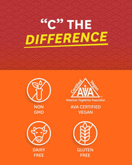 Label on Zenwise Health liposomal vitamin C emphasizing organic and gluten-free formulation.